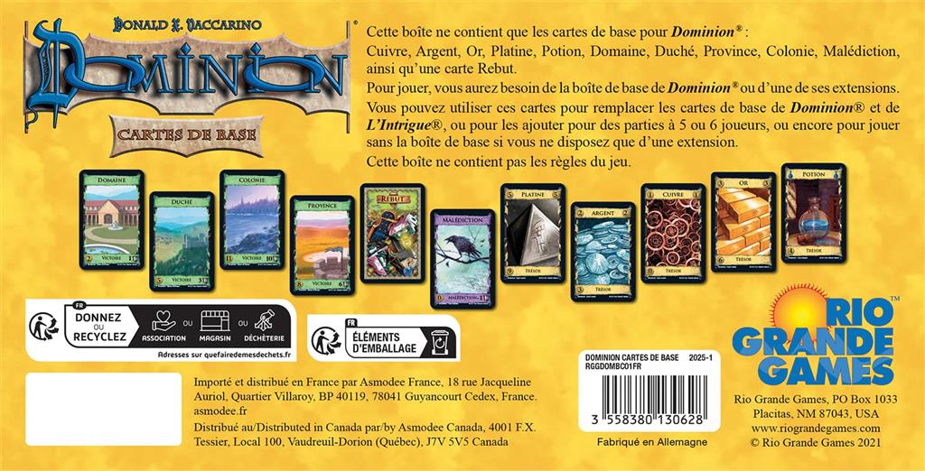 Dominion : Cartes de Base