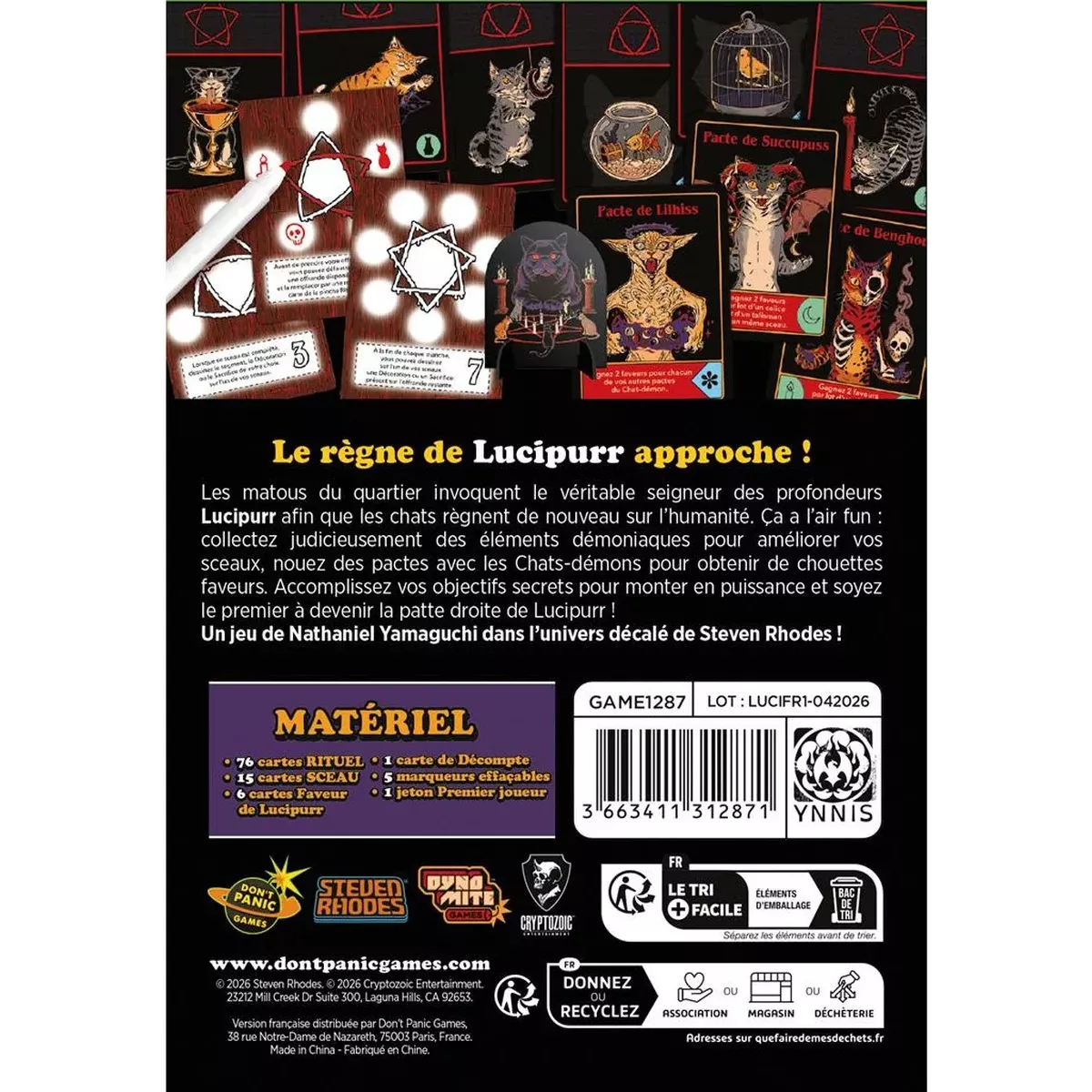 The Conjuring of Lucipurr - matériel - 123JEUX