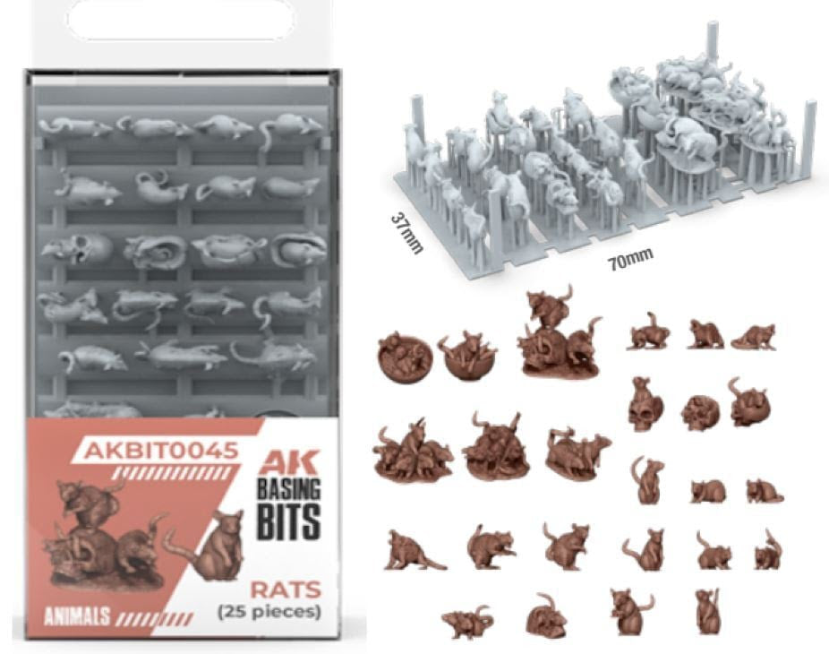 AK Interactive - Basing bits - rats (x25)