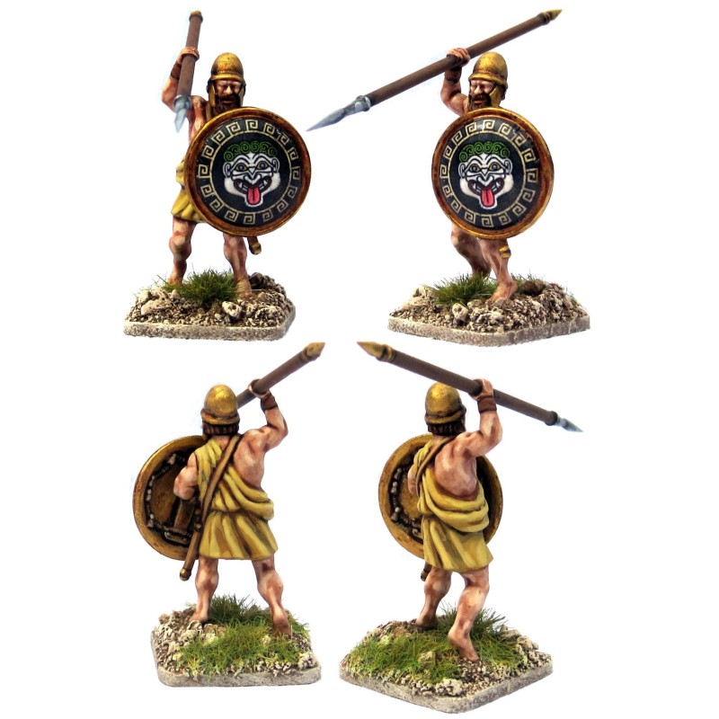 Victrix Miniatures 28mm Antiquité - Greek Unarmoured Hoplites and archers