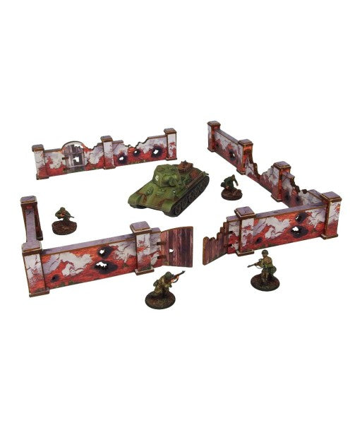 WW2 Ostfront Stalingrad Walls High (28mm) pré-peint