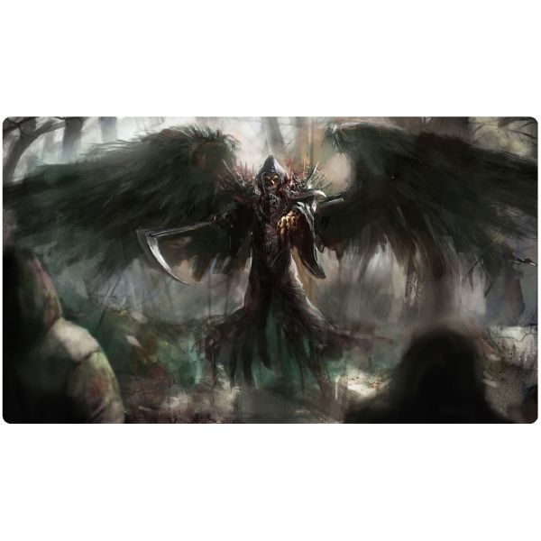 Tapis de jeu en caoutchouc pour jeux de cartes 24″x14″ / 61 x 35,5 cm – Harbinger of Death