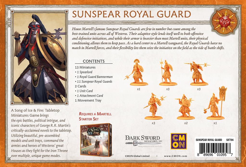 Trône de Fer: Jeu de Figurines :Garde Royale de Lancehélion [M22]