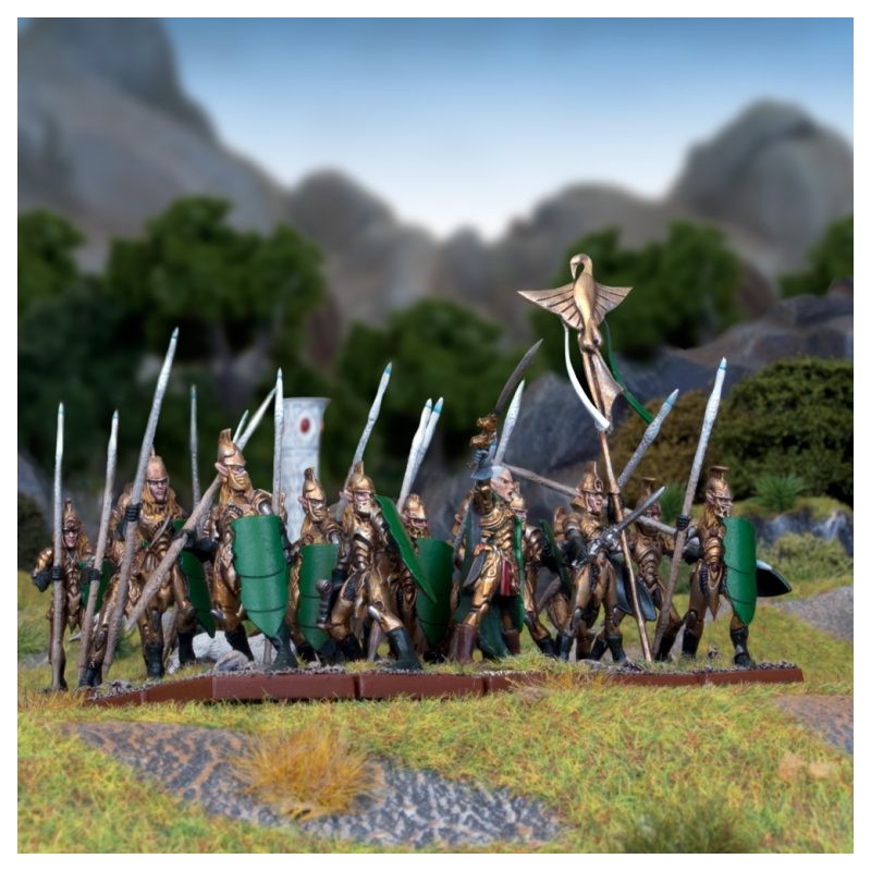 Kings of War Elfes  -RÉGIMENT DE LONGUES-LANCES DE LA LIGNÉE