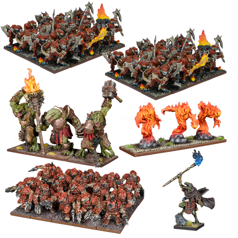Kings of War Salamandres -MÉGA ARMÉE